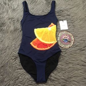 ONIA Kelly Swimwear One-Piece Suit Orange Slice